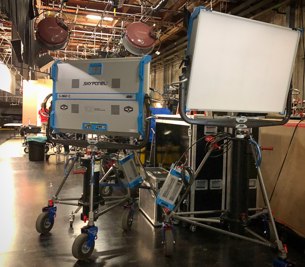 ARRI S360-C's on a stage in Los Angeles