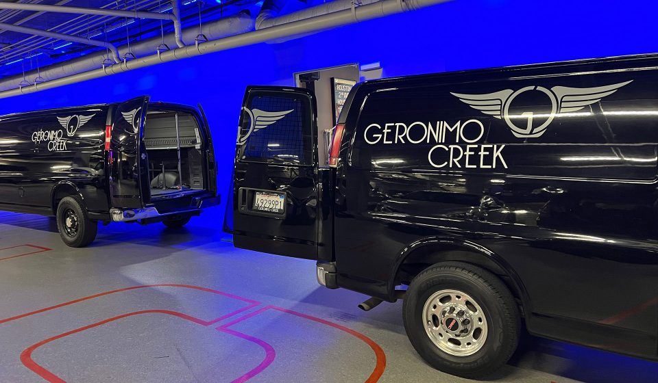 1 Ton Grip Vans used to clear underground parking structure 