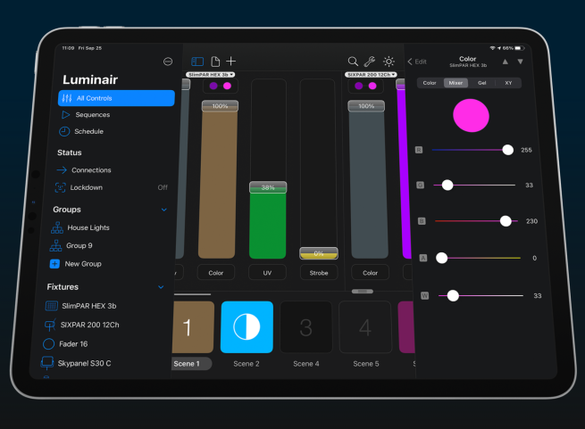 iPad w/Luminair+Blackout DMX control - Image 2