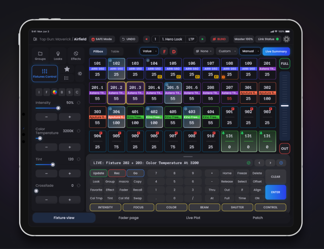 iPad w/Luminair+Blackout DMX control - Image 3