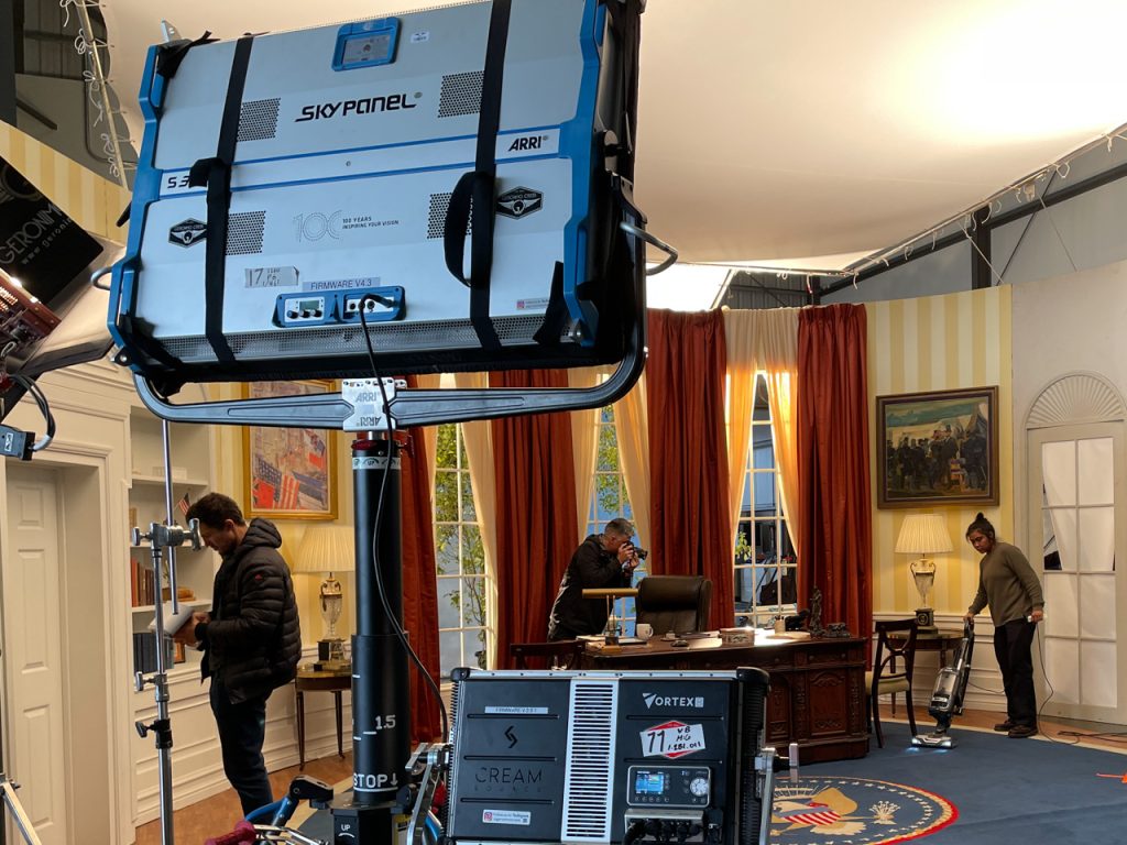 SkyPanel 360 on Sketcher's Shoes Film Set