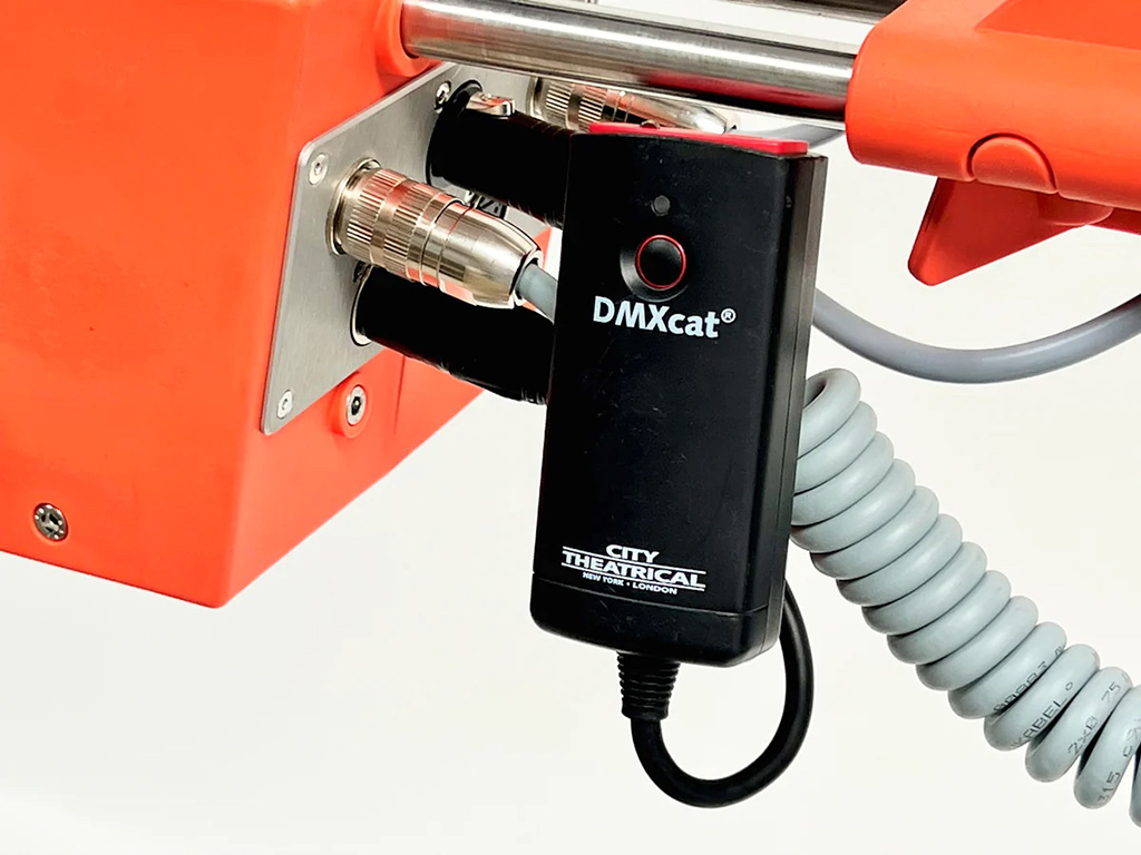 Litemover Remote Fixture Closeup with DMX
