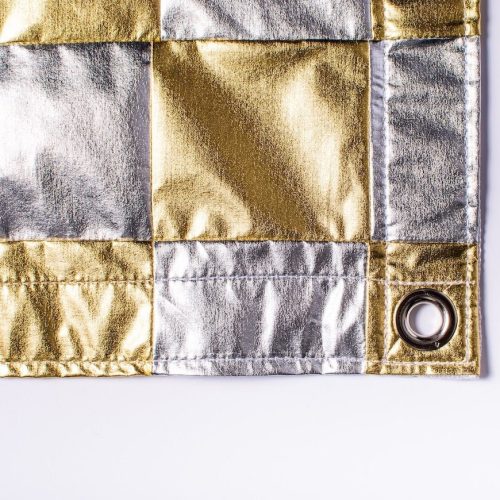 8x8 checkerboard lame (gold/silver)