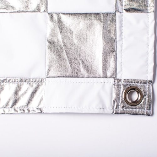 8x8 checkerboard lame (white/silver)