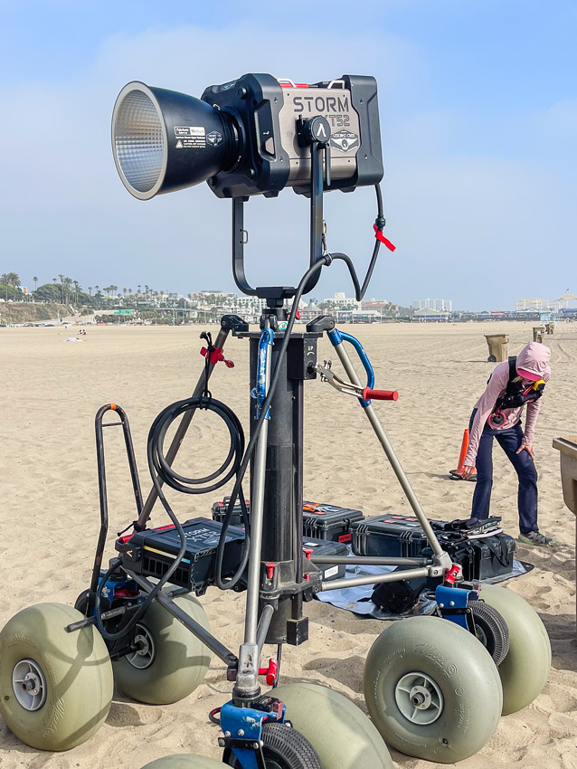 Aputure Electro Storm XT52 Rented from Geronimo Creek on a job at the beach.